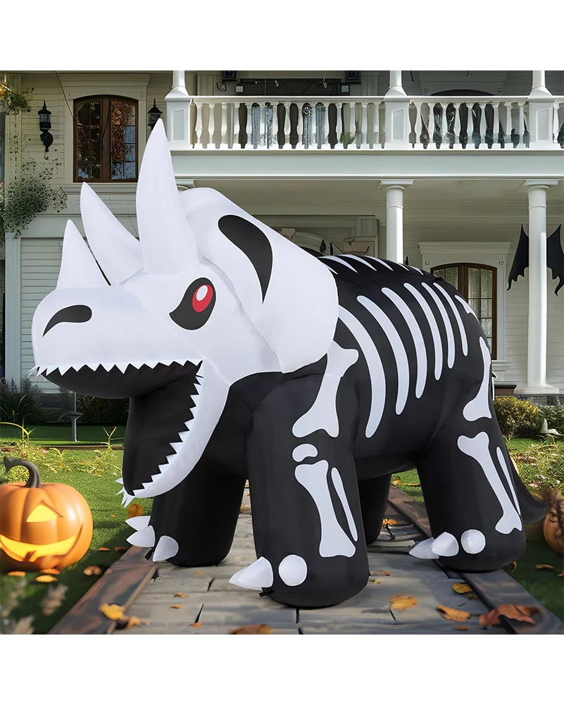 Skeleton Triceratops Inflatable Decoration 2.4m - Image 2