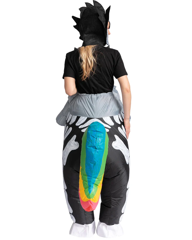 Skeleton Unicorn Ride On Inflatable Adults Costume - Image 2