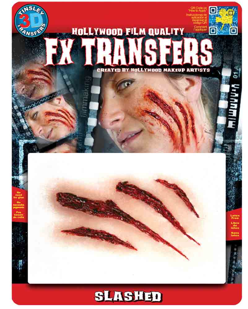 Slashed Flesh Medium FX Appliance Transfer Prosthetic Wound