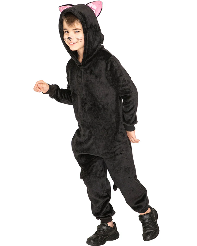 Slinky Black Cat Cosy Deluxe Kids Book Week Costume - Image 6