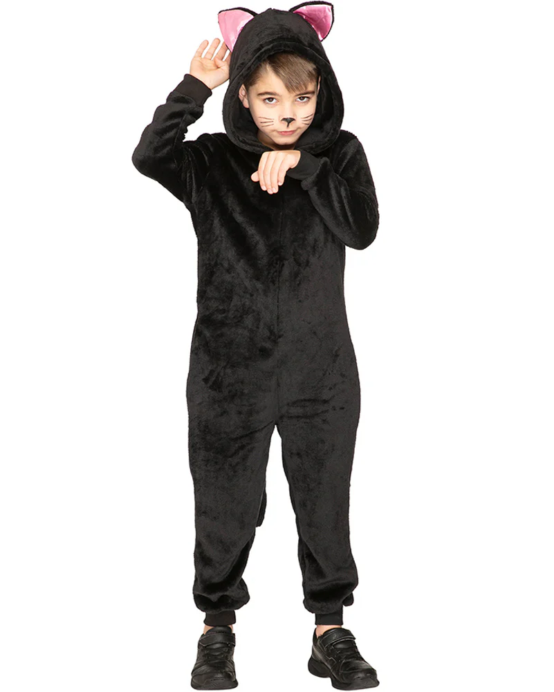 Slinky Black Cat Cosy Deluxe Kids Book Week Costume - Image 7