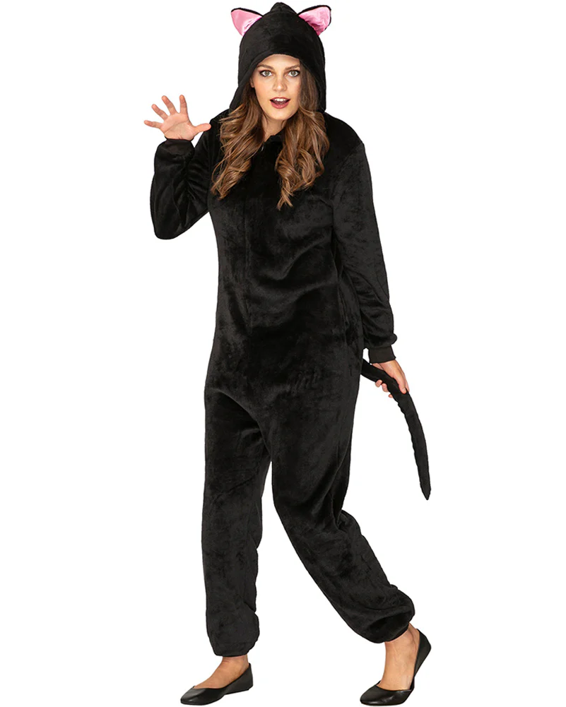 Slinky Black Cat Plus Size Adults Book Week Costume - Image 2