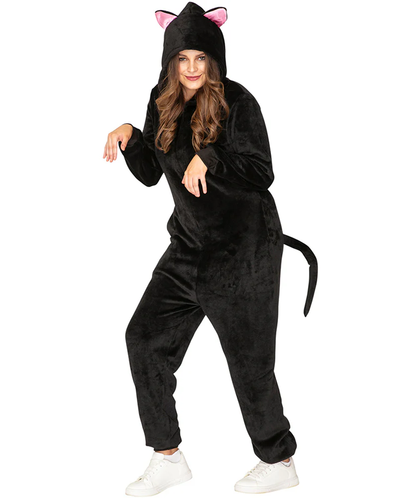 Slinky Black Cat Plus Size Adults Book Week Costume - Image 4