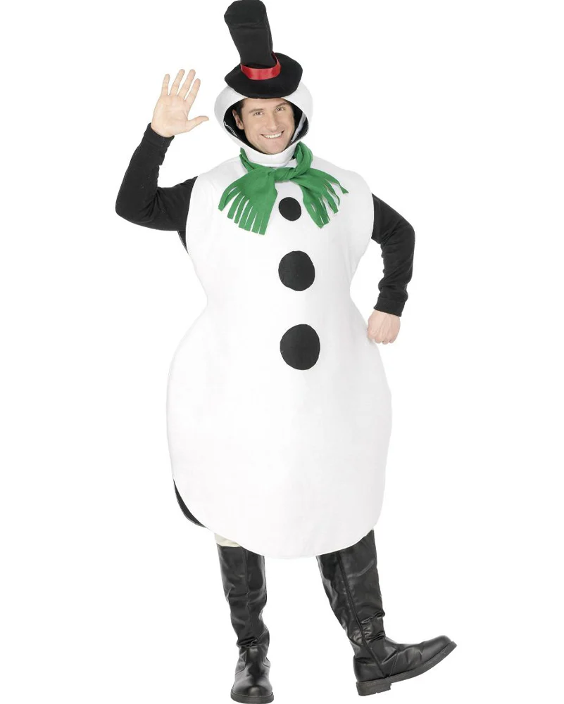 Snowman Adult Christmas Costume - Image 4