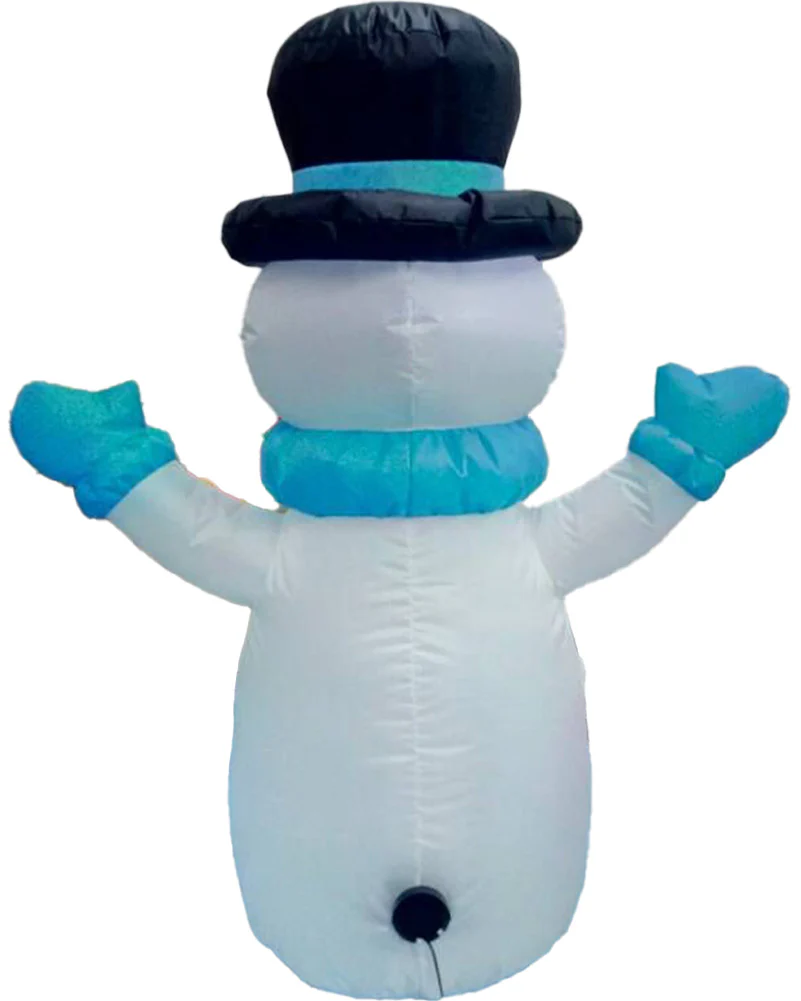 Snowman With Top Hat and Scarf Christmas Lawn Inflatable 1.2m - Image 2