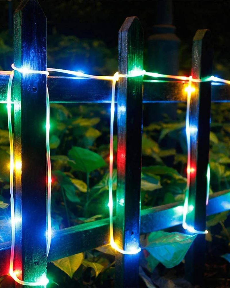 Solar Multi-Coloured Ropelight LED Lights 10m - Image 3