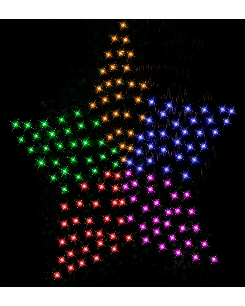 Solar Rainbow LED Star Net Light 1.5m - Image 2