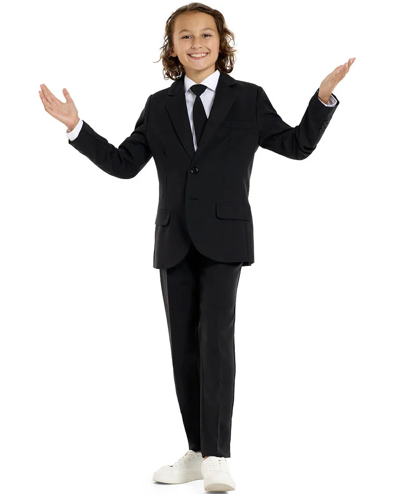 Solid Black Kids Suitmeister - Image 7