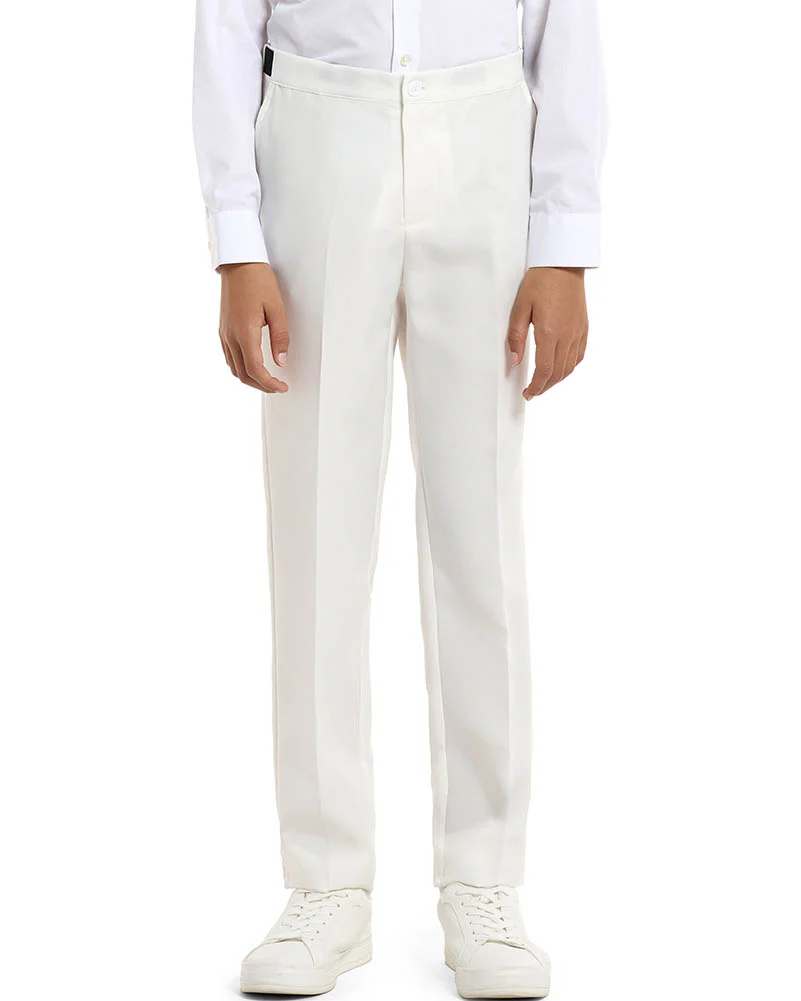 Solid White Kids Suitmeister - Image 5