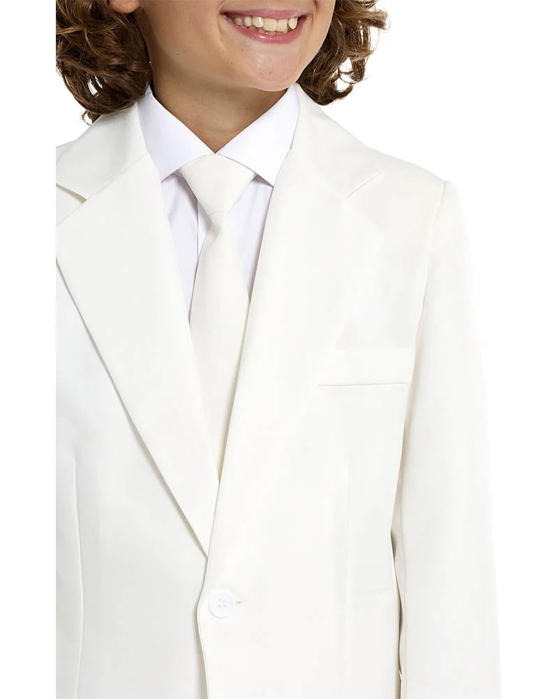 Solid White Kids Suitmeister - Image 6