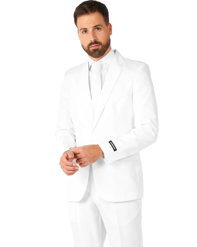 Solid White Mens Suitmeister - Image 5