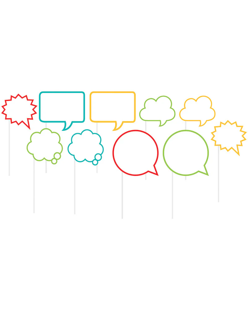 Speech Bubbles Photo Props Pack Of 10