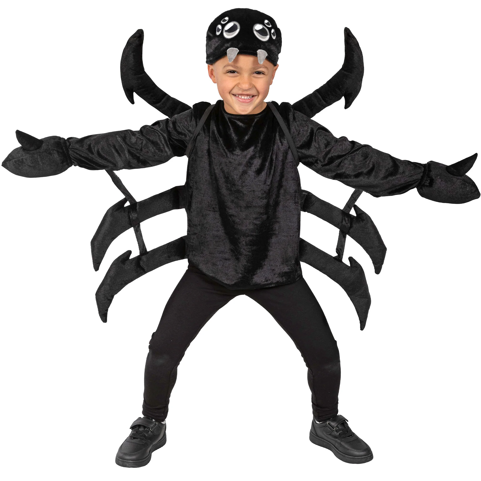 Spider Black Boys Costume 10-12 Years