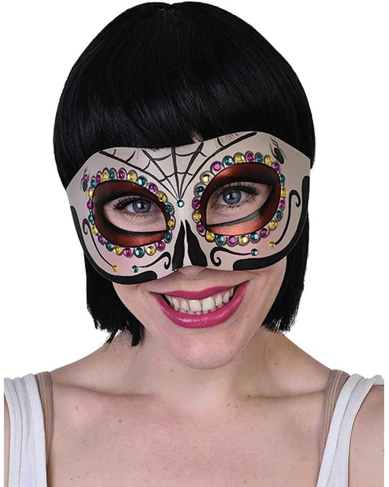 Spider Web Jewelled Eye Mask