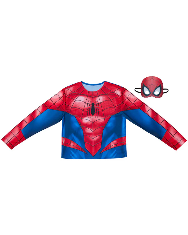Spiderman Adult Shirt and Mask Set - Image 3