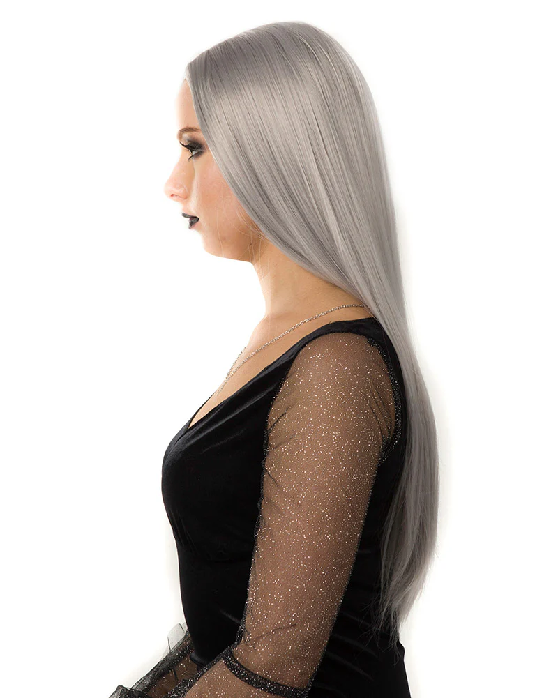 Spirit Deluxe Long Grey Wig - Image 2
