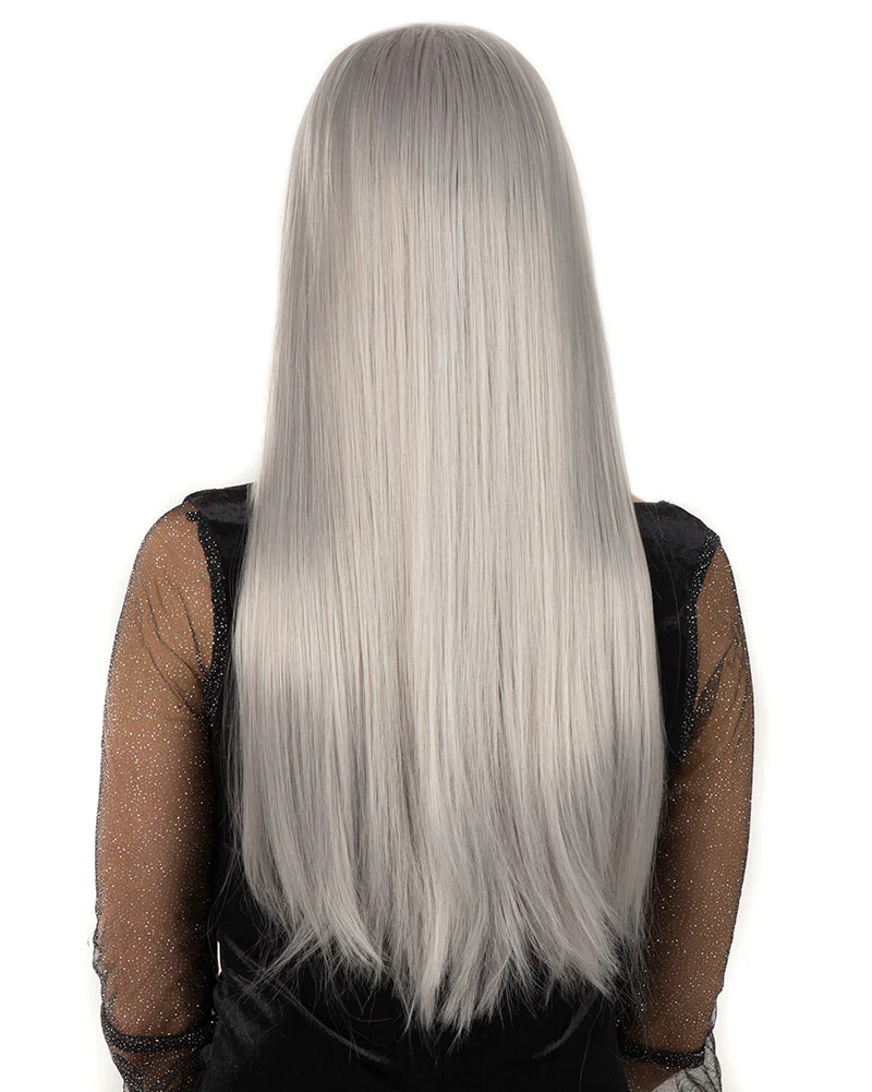 Spirit Deluxe Long Grey Wig - Image 3