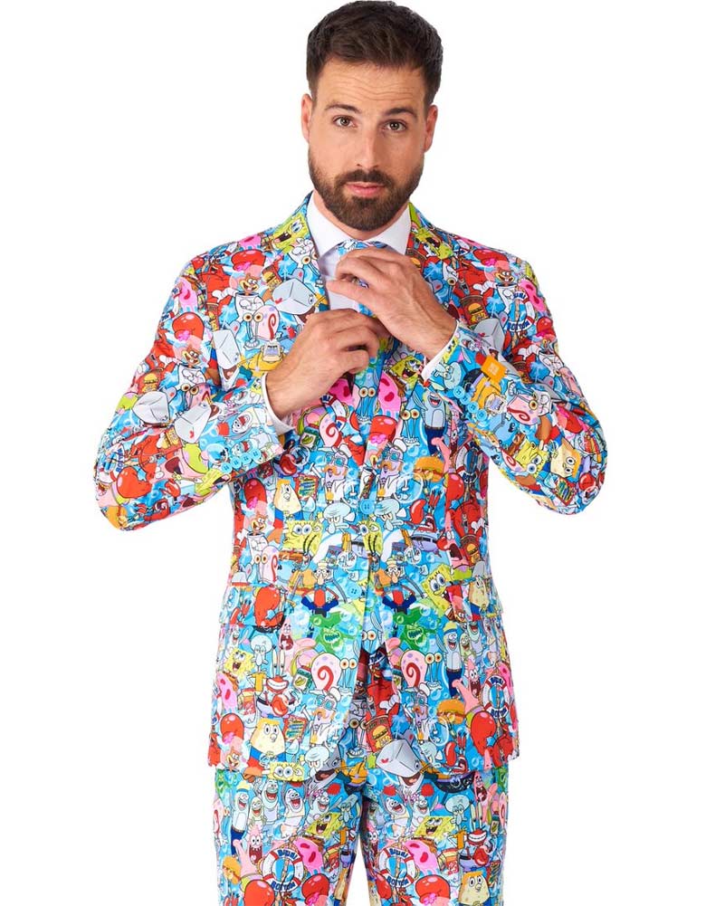 Spongebob Frenzy Opposuit Premium Mens Suit - Image 9