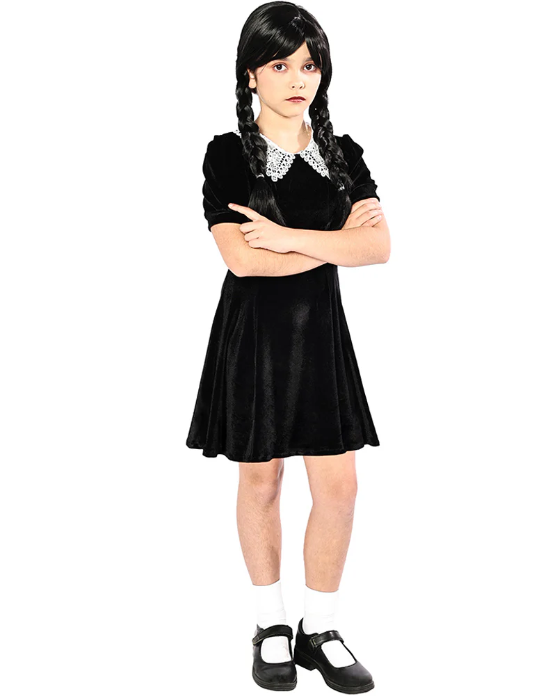 Spooky Goth Girl Deluxe Kids Costume - Image 2