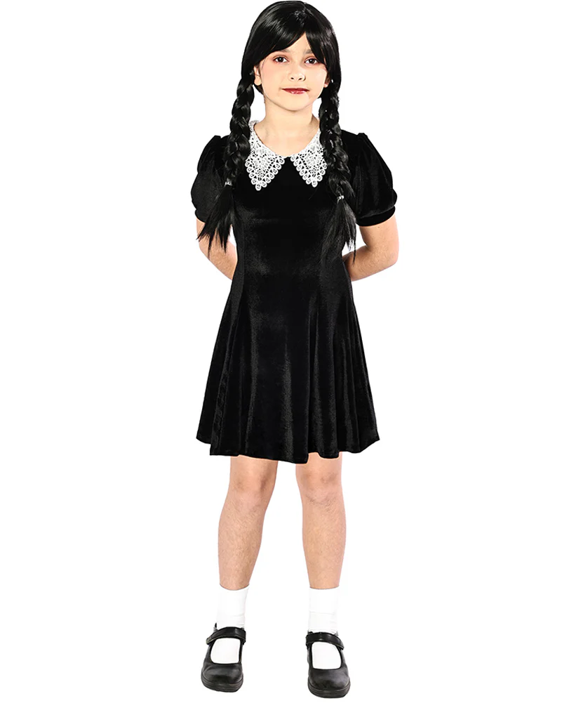 Spooky Goth Girl Deluxe Kids Costume - Image 3