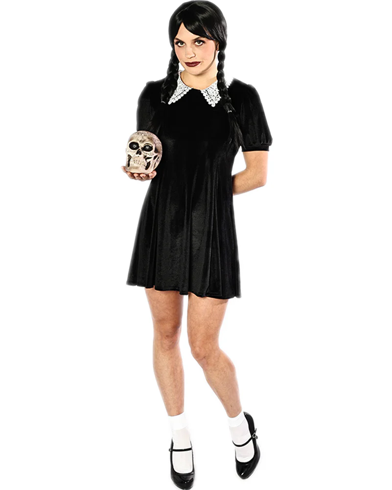 Spooky Goth Girl Deluxe Plus Size Womens Costume - Image 4