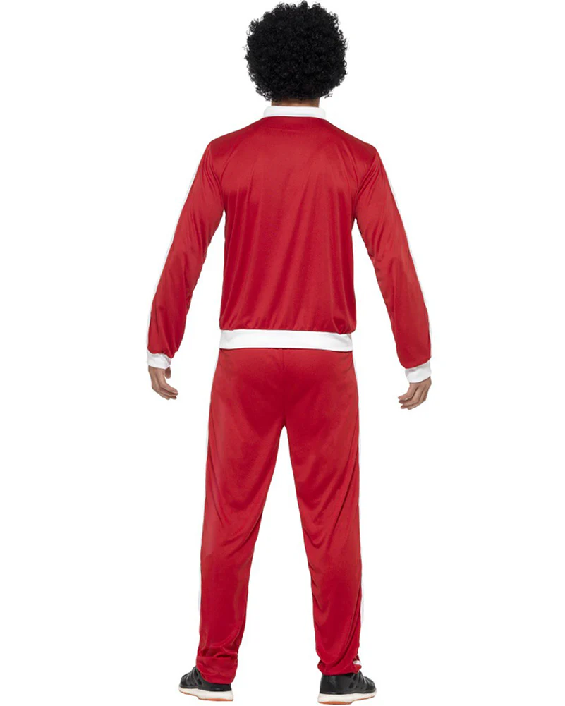 80s Red Scouser Tracksuit Mens Costume - Image 5