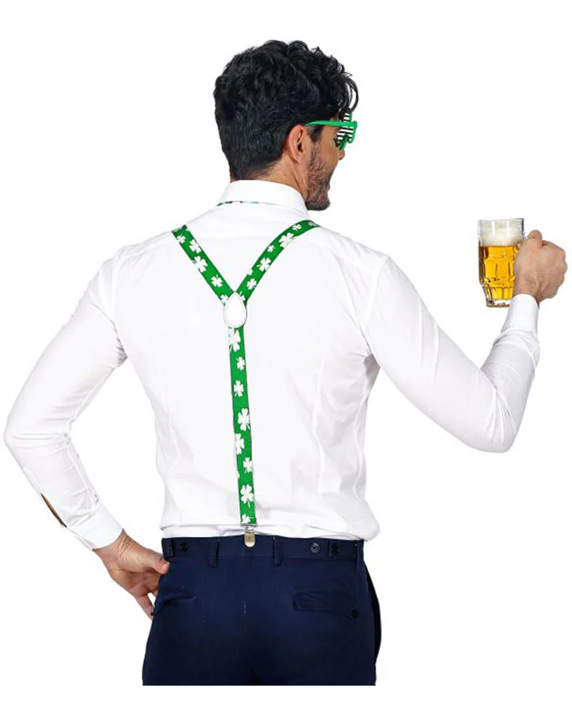 St Patricks Day Glasses Suspenders and Bow Tie Set - Image 3