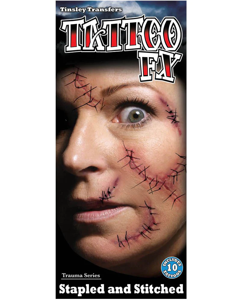 Stapled and Stitched FX Temporary Tattoos - Image 2