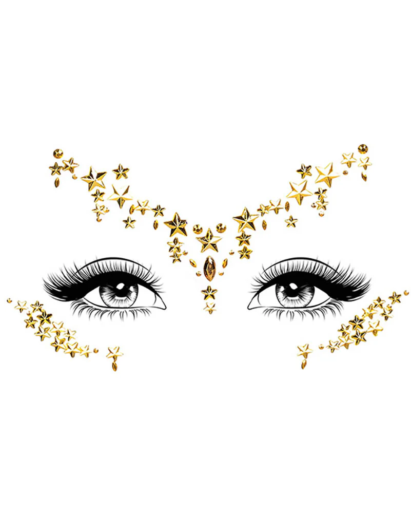 Star Sign Face Jewels Sticker
