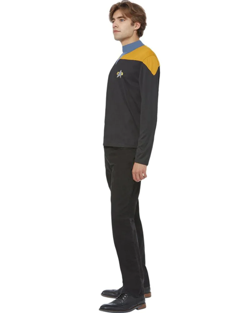 Star Trek Voyager Operations Uniform Mens Shirt - Image 2