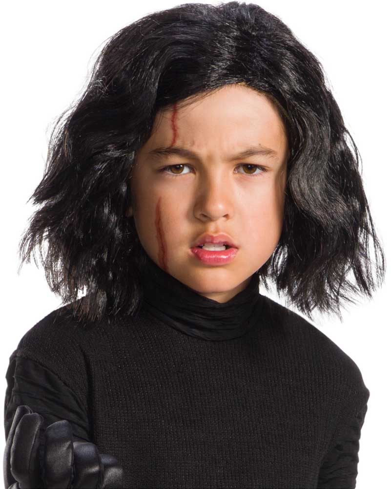 Star Wars Kylo Ren Black Kids Wig and Scar Set