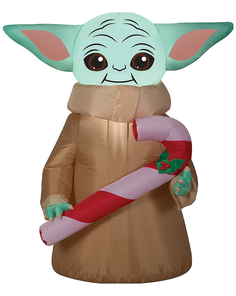 Star Wars The Child With Candy Cane Christmas Inflatable - Image 3