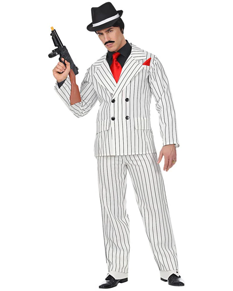 Striped Gangster Suit Mens Costume