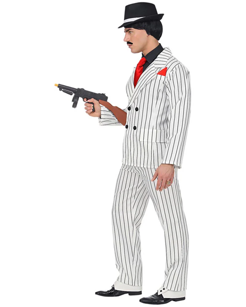 Striped Gangster Suit Mens Costume - Image 4