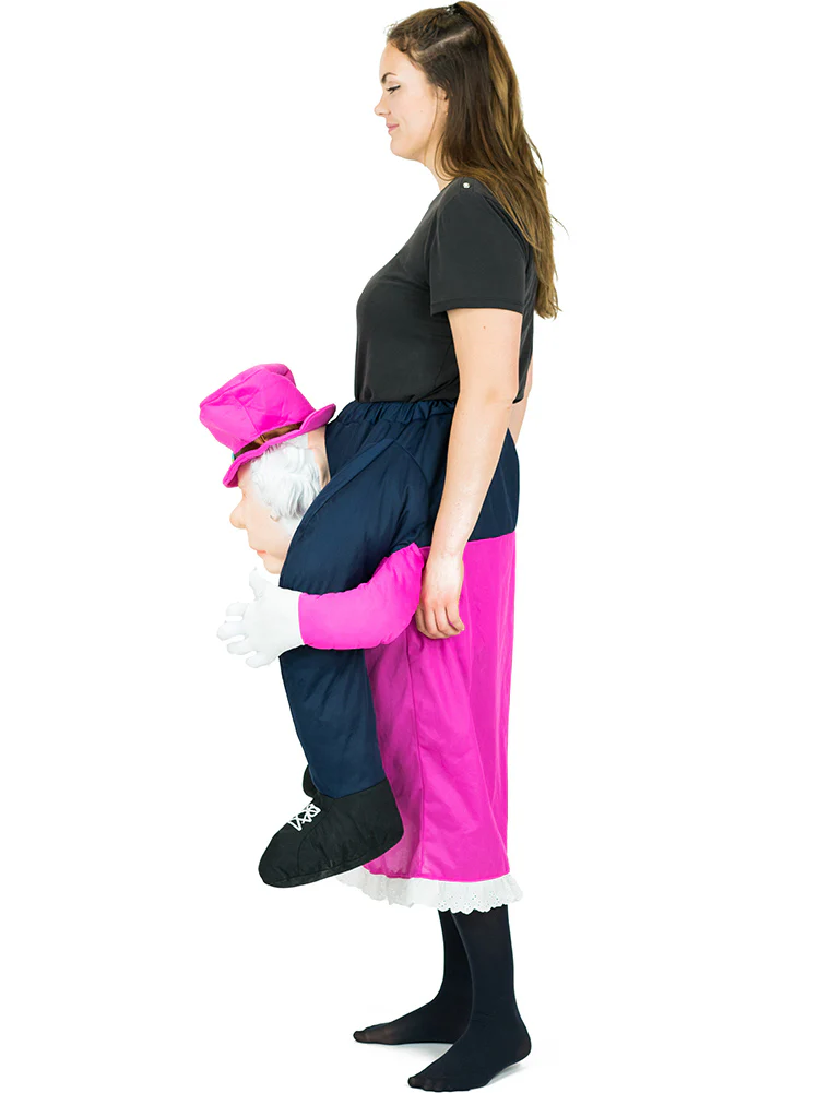 Queen Elizabeth Stuffed Piggyback Adult Costume - Image 4