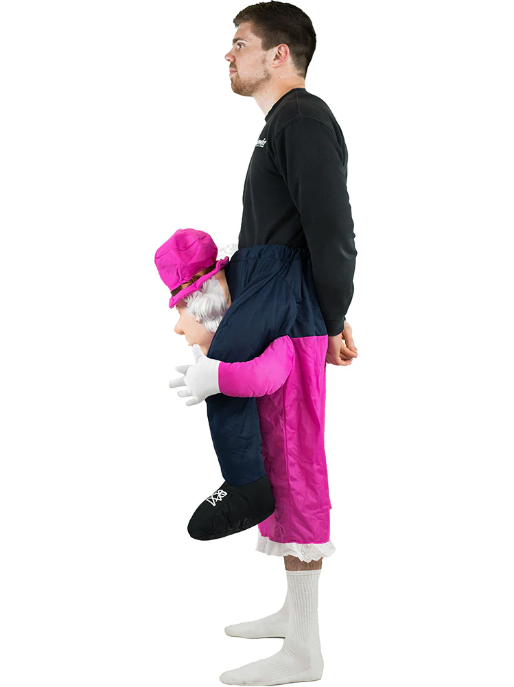Queen Elizabeth Stuffed Piggyback Adult Costume - Image 5