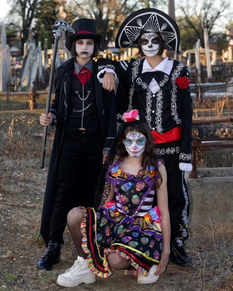 Sugar Skull Rainbow Senorita Womens Costume - Image 3