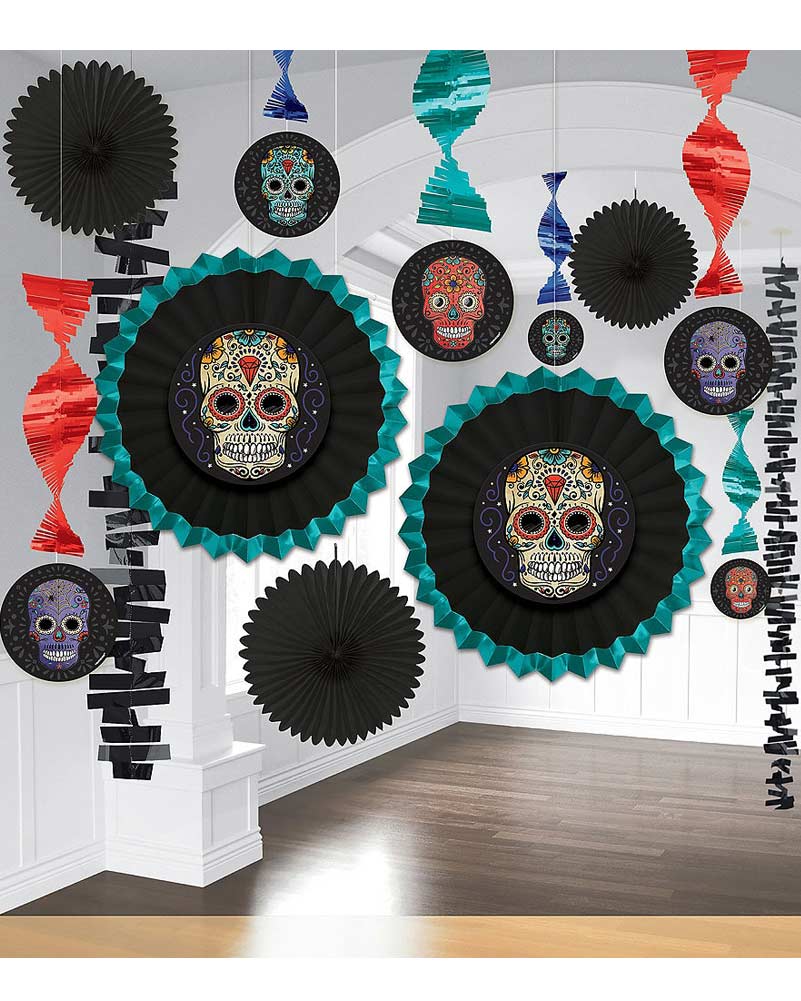 Sugar Skull Room Decorating Kit Pack of 13