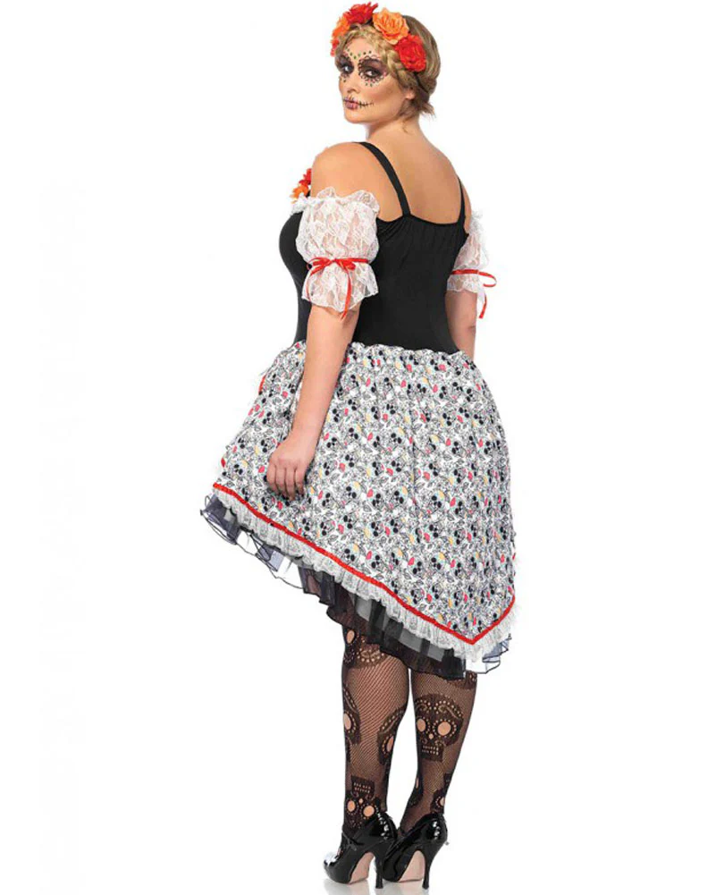 Sugar Skull Senorita Womens Plus Size Costume - Image 2