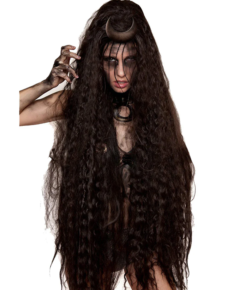 Suicide Witch Premium Long Brown Wig - Image 2