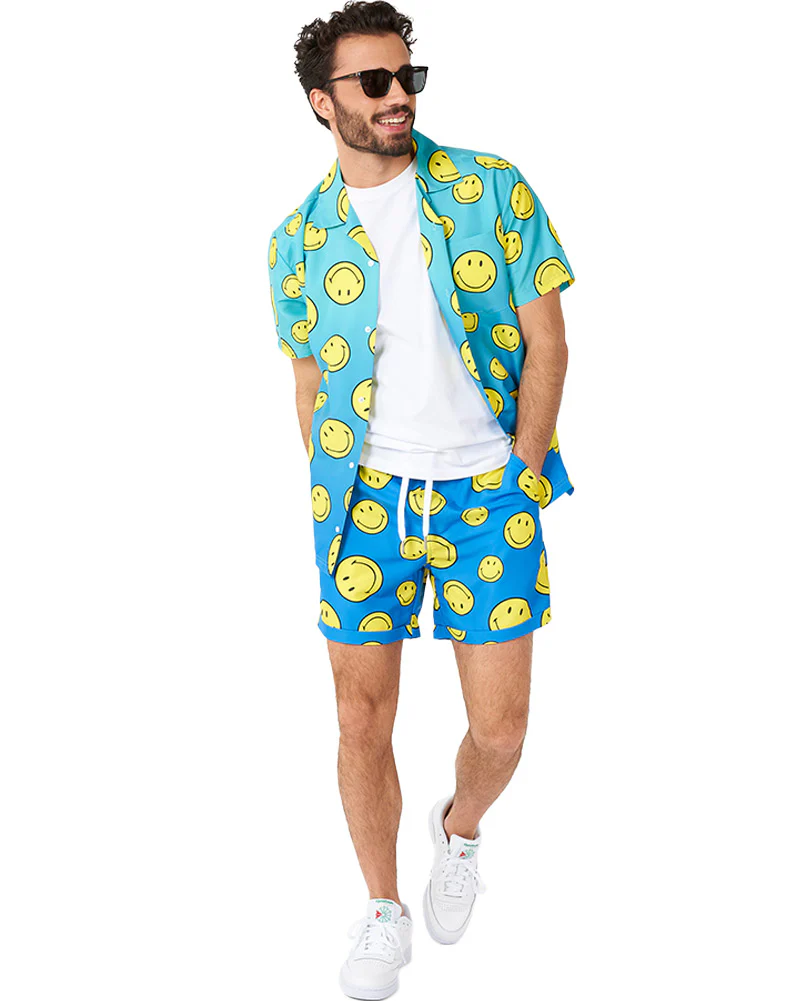 Summer Smiley Fade Opposuit Mens Swim Suit - Image 7