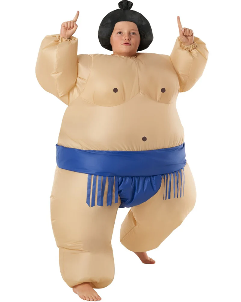 Sumo Blue MegaMorph Inflatable Boys Costume - Image 3