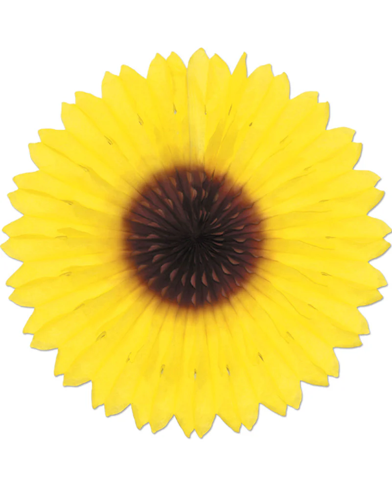 Sunflower Flower Paper Fan