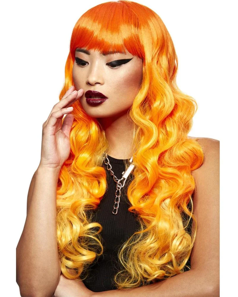 Sunrise Long Orange Wig - Image 3