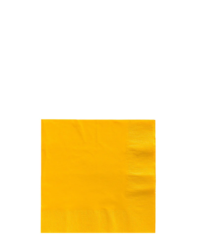 Sunshine Yellow Beverage Napkins Pack of 20