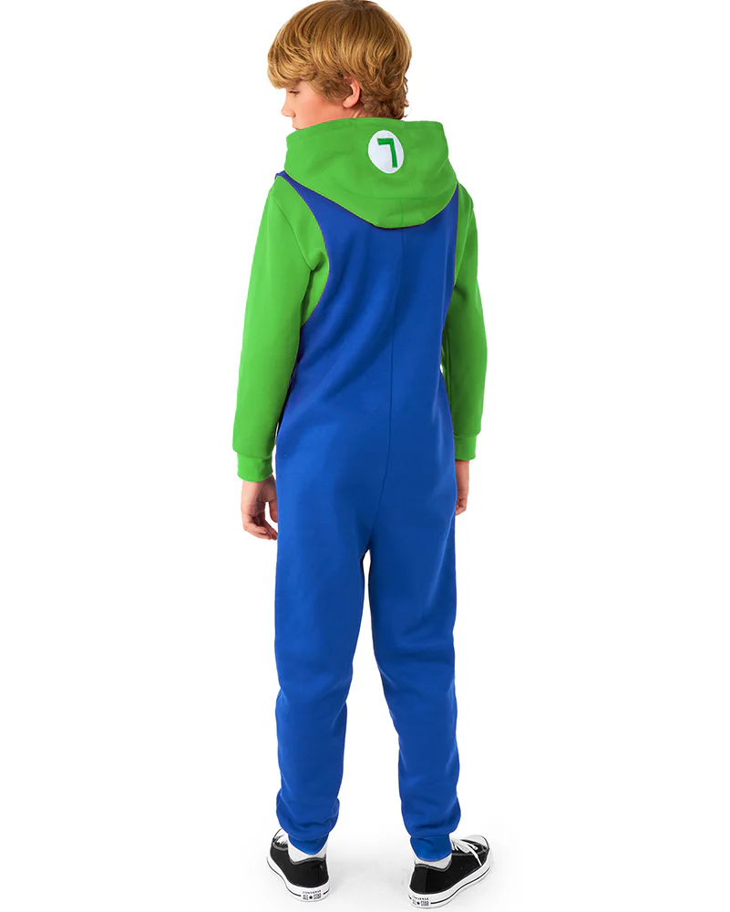Super Mario Bros Luigi Kids Opposuit Onesie - Image 2