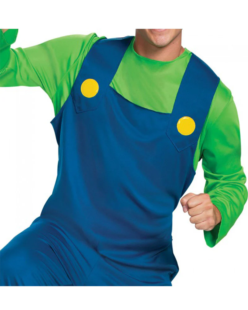 Super Mario Brothers Luigi Classic Mens Costume - Image 4