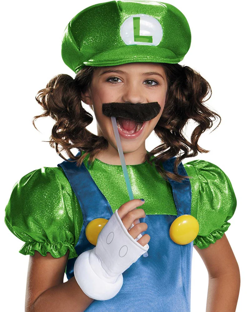Super Mario Brothers Luigi Girls Costume - Image 2