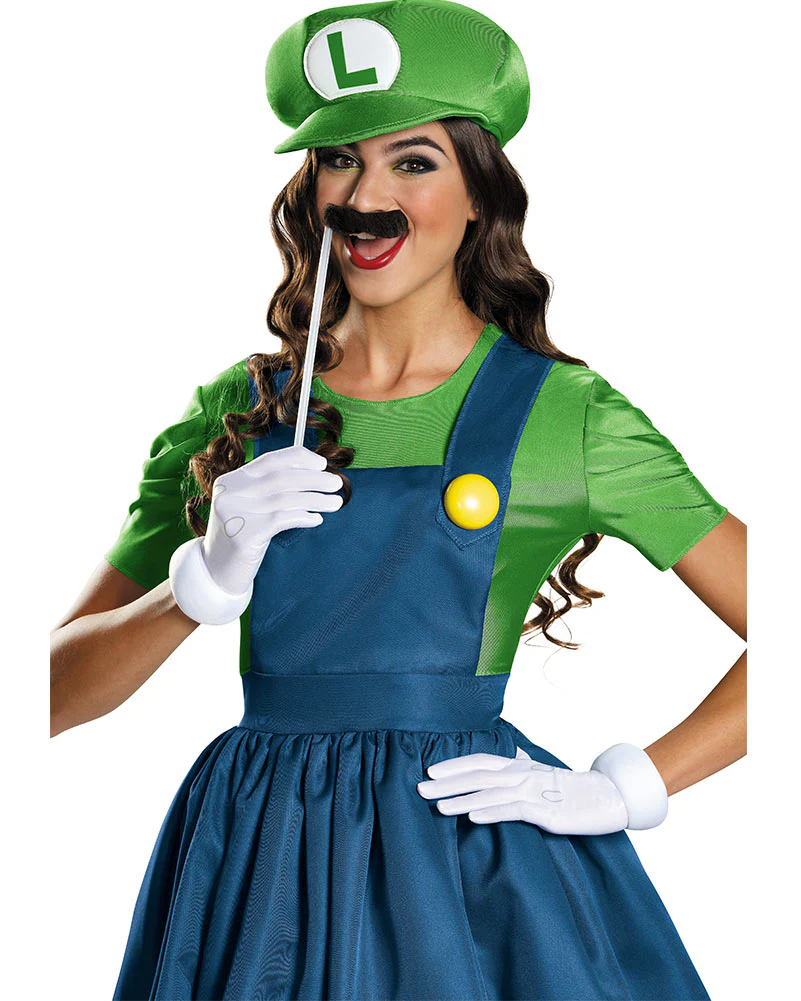 Super Mario Brothers Luigi Womens Costume - Image 2