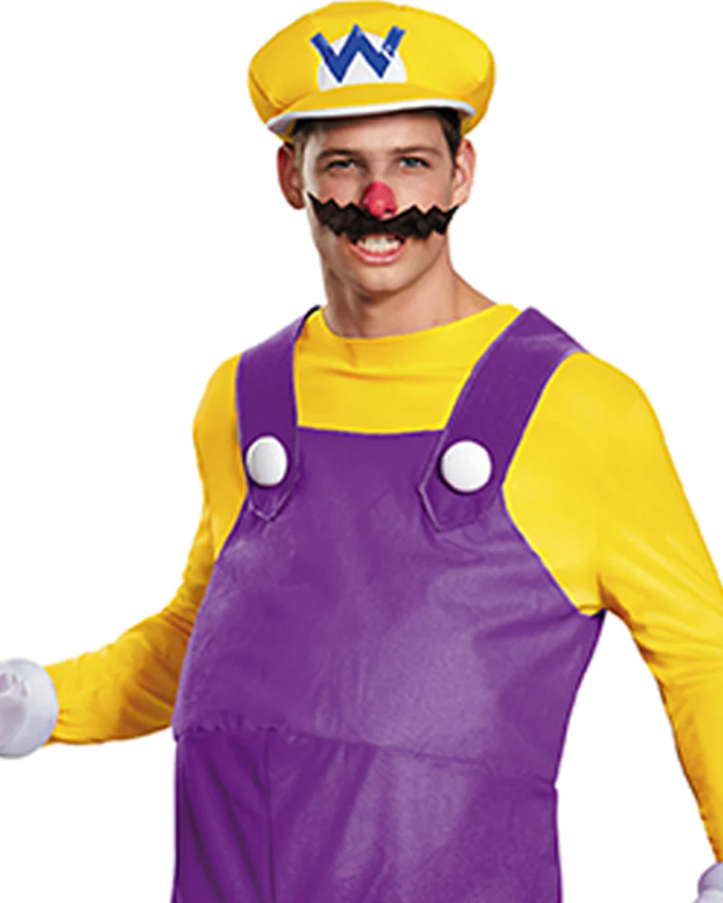 Super Mario Brothers Wario Deluxe Mens Costume - Image 2